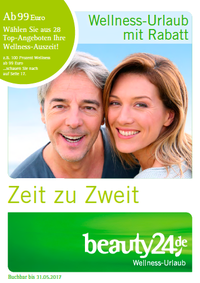 BEAUTY24 - beauty24 Katalog - Wellness Reisen Katalog - Zeit zu Zweit 2018 bestellen BEAUTY24 - beauty24 Katalog - Wellness Reisen Katalog - Zeit zu Zweit 2018 bestellen