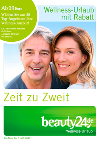 BEAUTY24  - beauty24 Katalog - Wellness Reisen Katalog - Zeit zu Zweit 2018 bestellen